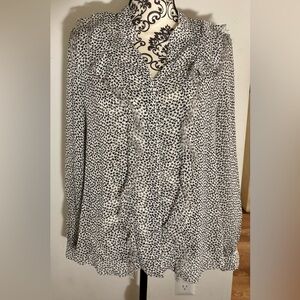 L'AGENCE Monochrome Patterned Blouse